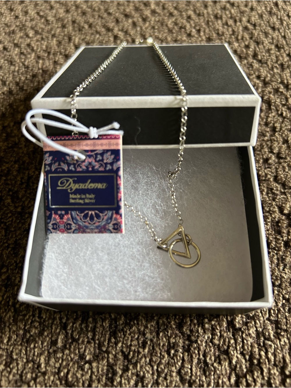 Dyadema Italy sterling silver necklace new